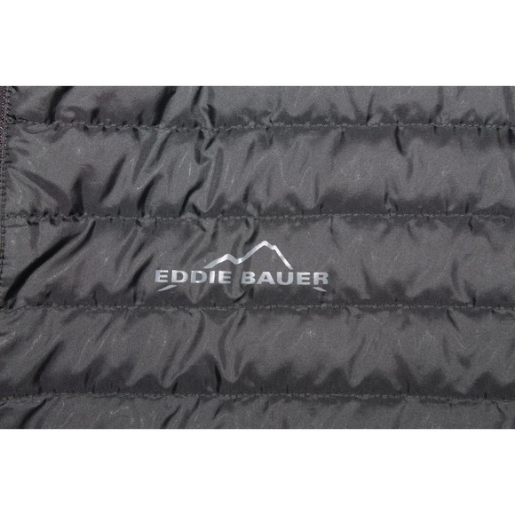 Eddie Bauer MicroLight 650 Down Fill Puffer Jacket Black Men's Size Large H14147 - Picture 4 of 10